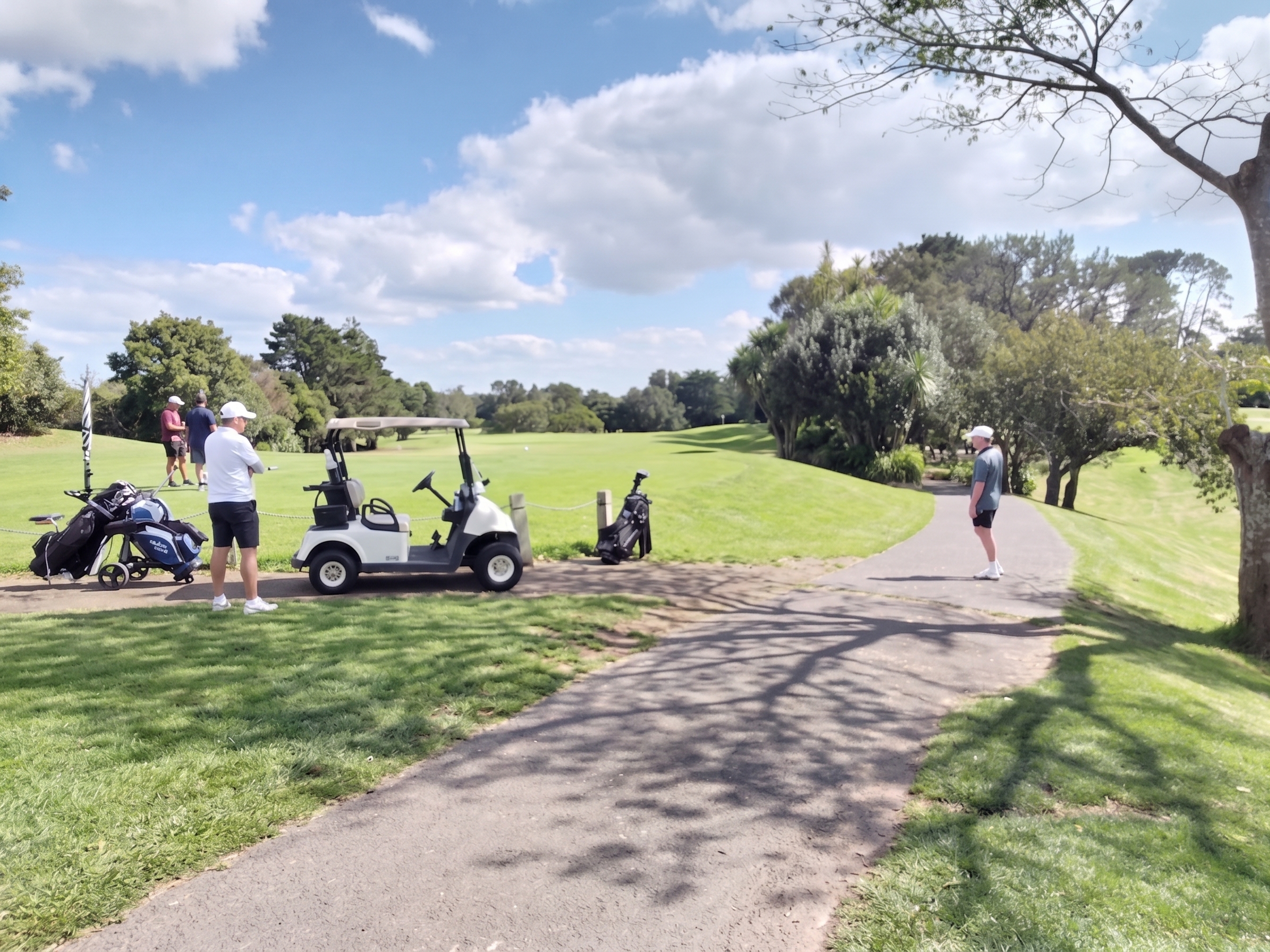 waiting line for golf at Chamberlain golf course